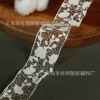 حجاب شبكي ملون من نوع 4 CM مزود بشريط من أزهار وأشرطة قوس details Picture